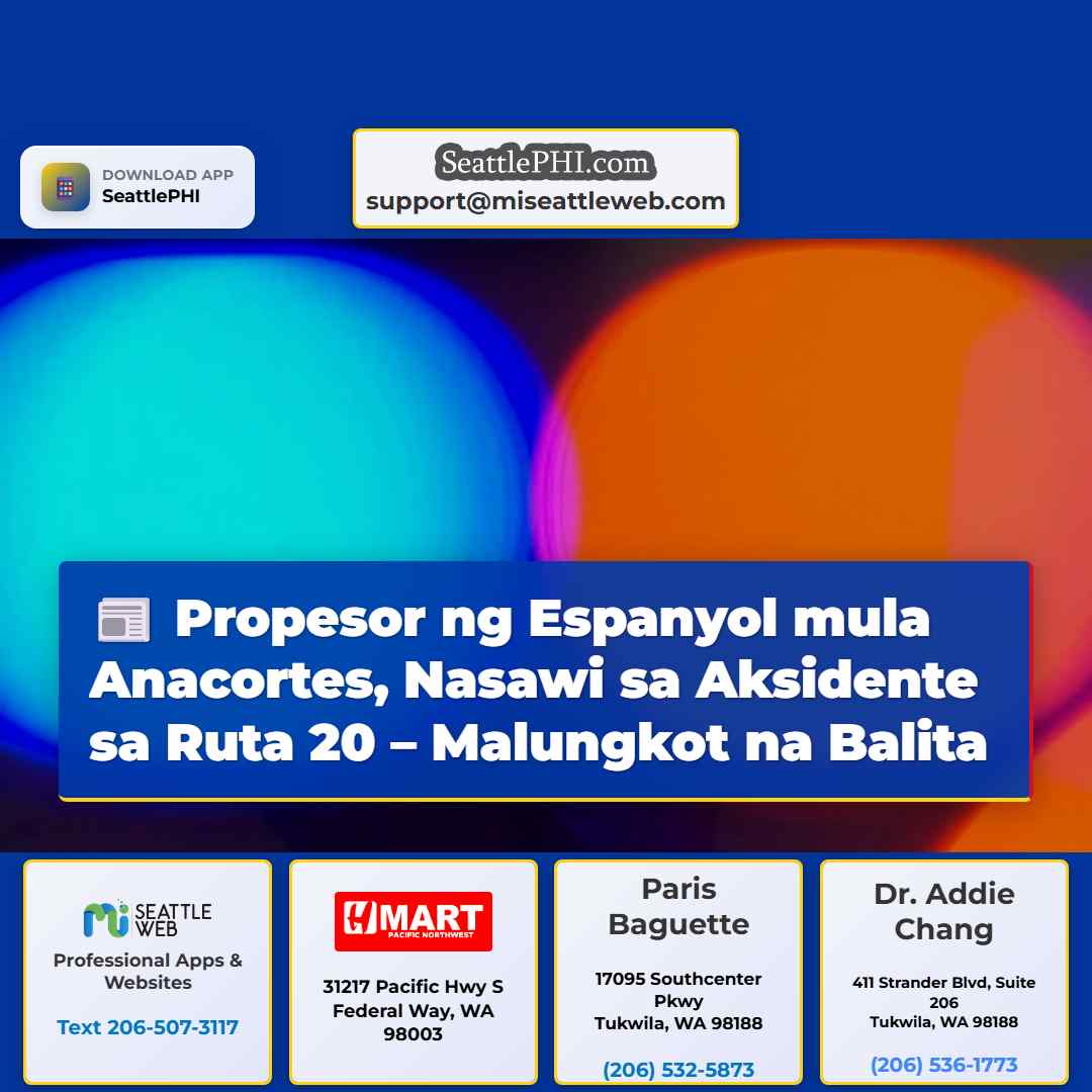 Propesor ng Espanyol mula Anacortes Nasawi sa Aksidente sa Ruta 20