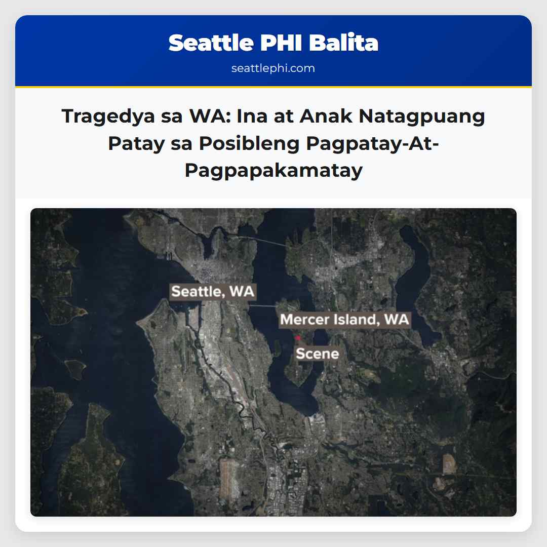 Tragedya sa WA: Ina at Anak Natagpuang Patay sa