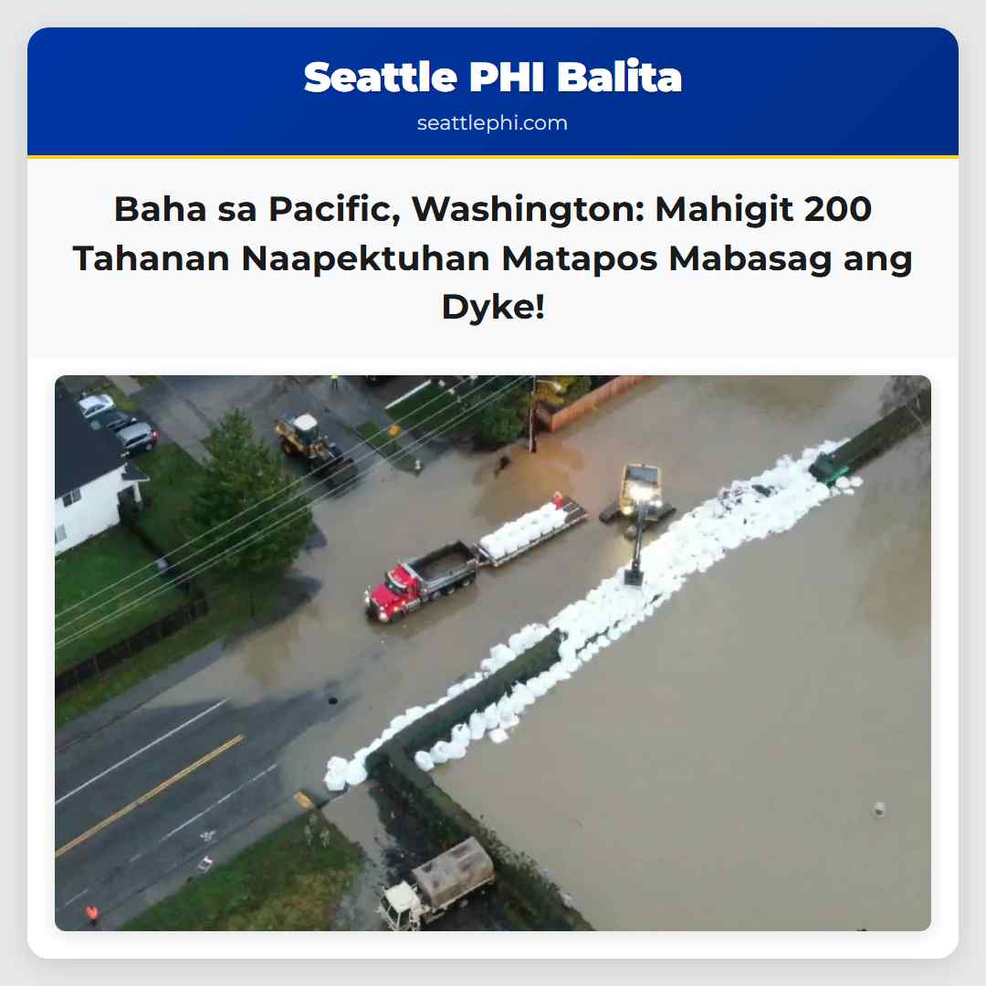 Baha sa Pacific, Washington: Mahigit 200 Tahanan