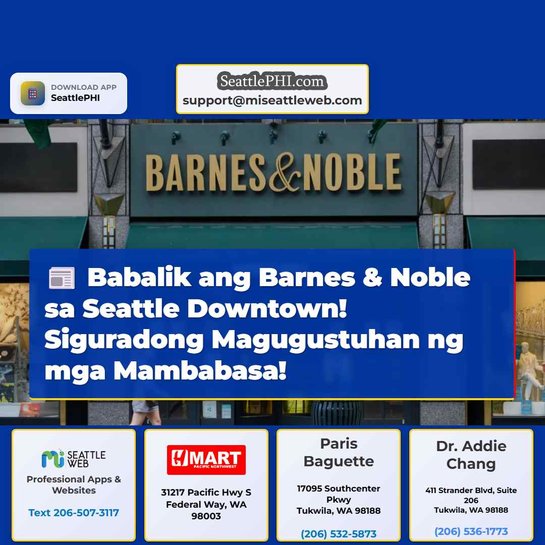 Babalik ang Barnes & Noble sa Downtown Seattle Magandang Balita para sa mga Mambabasa!
