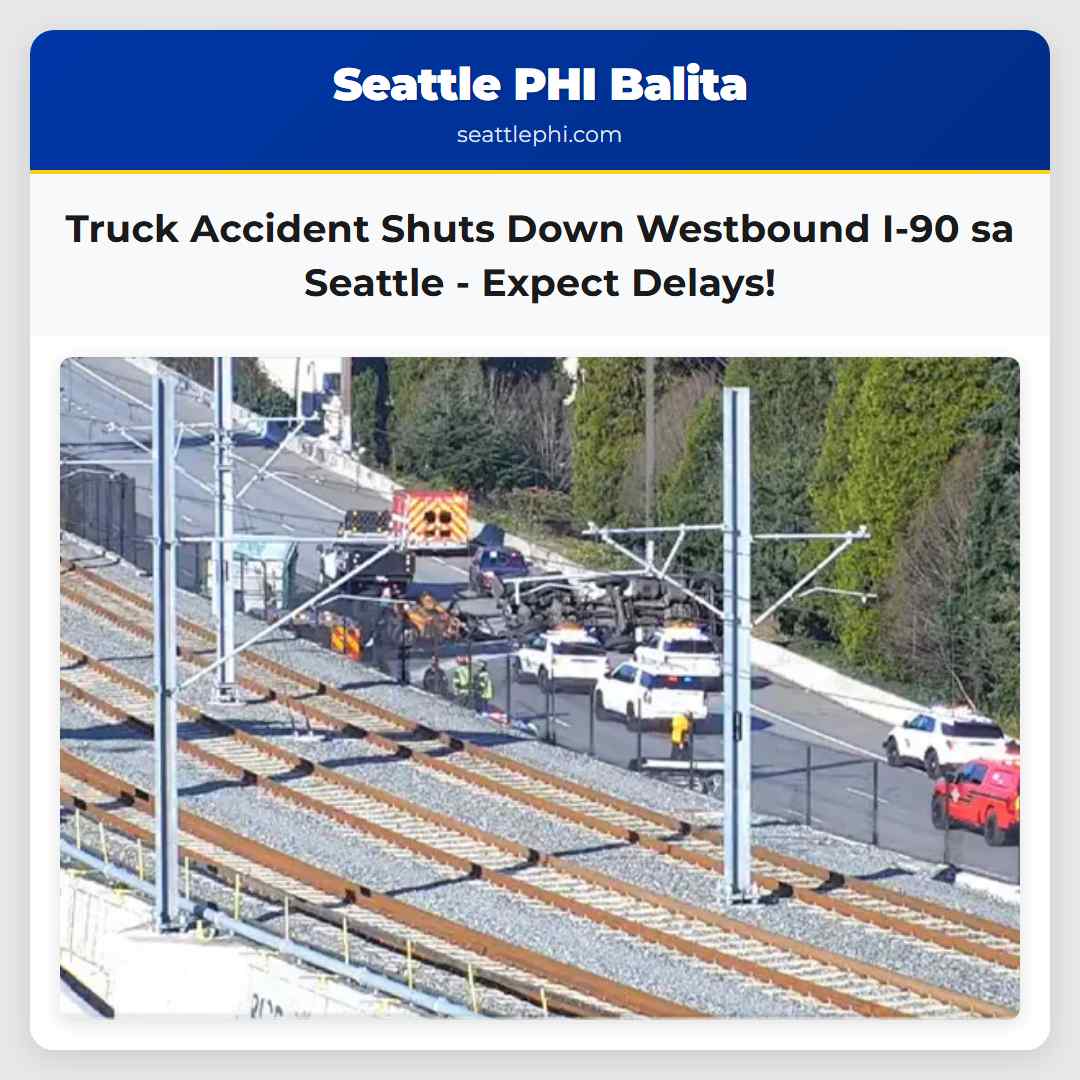 Truck Accident Shuts Down Westbound I-90 sa