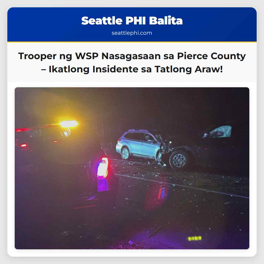 Trooper ng WSP Nasagasaan sa Pierce County –
