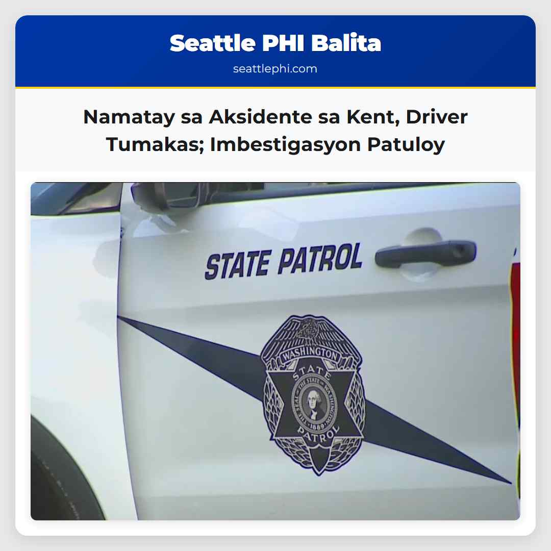 Namatay sa Aksidente sa Kent, Driver Tumakas;