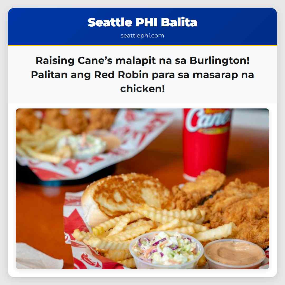 Raising Canes Malapit na sa Burlington! Papalit sa Red Robin ang Bagong Chicken Restaurant