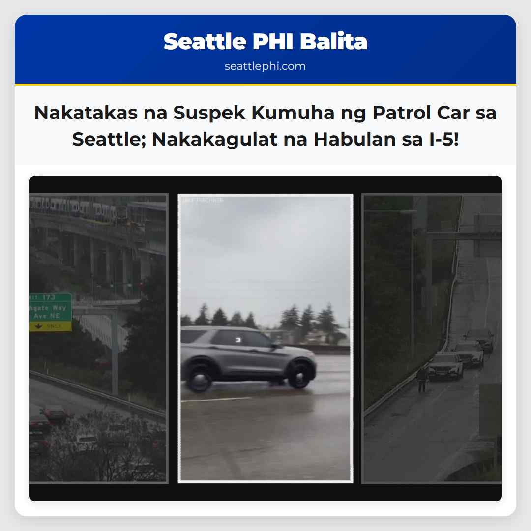 Nakatakas na Suspek Kumuha ng Patrol Car sa