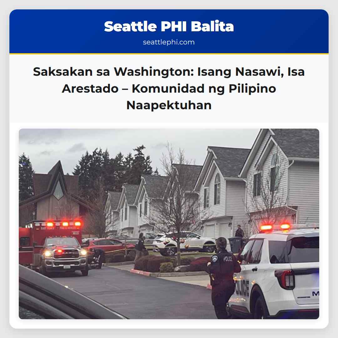 Saksakan sa Washington: Isang Nasawi, Isa