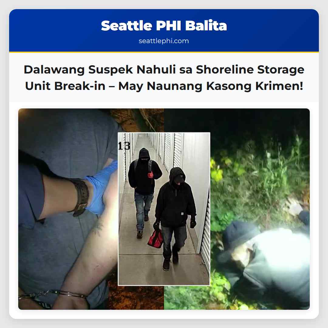 Dalawang Suspek Nahuli sa Shoreline Storage Unit