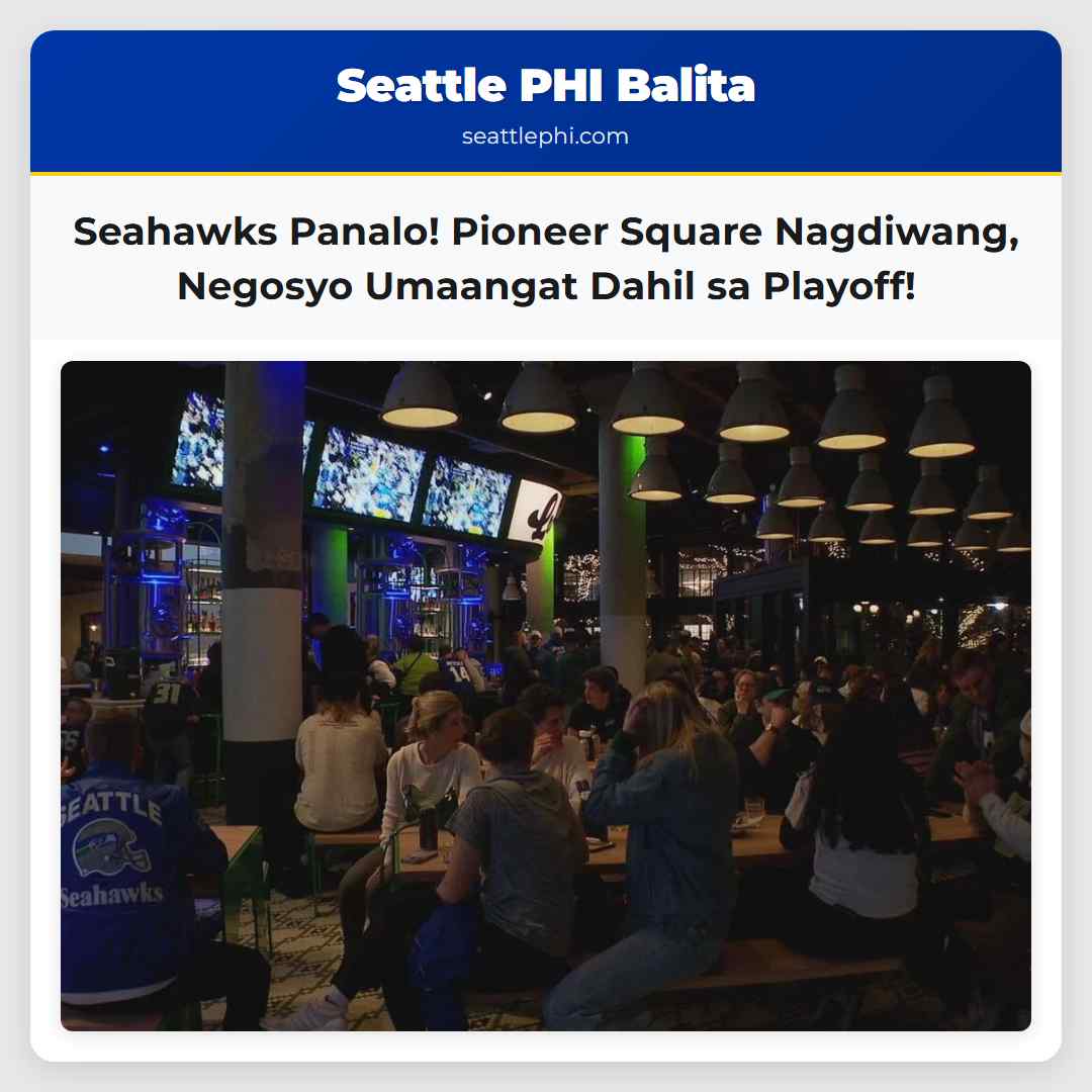Seahawks Panalo! Pioneer Square Nagdiwang,