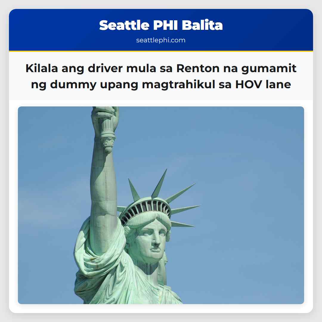 Kilala ang driver mula sa Renton na gumamit ng
