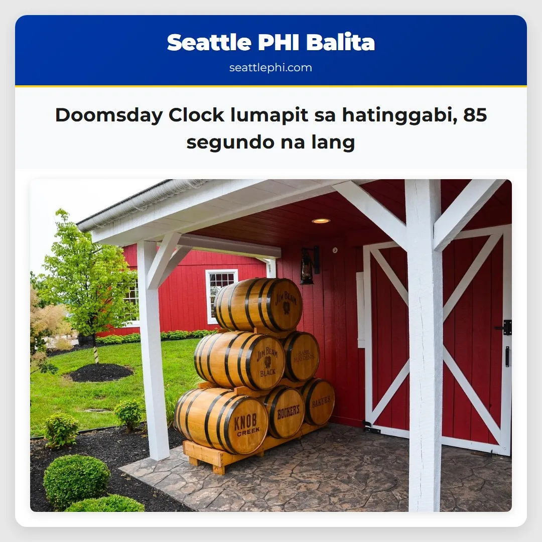 Doomsday Clock lumapit sa hatinggabi, 85 segundo