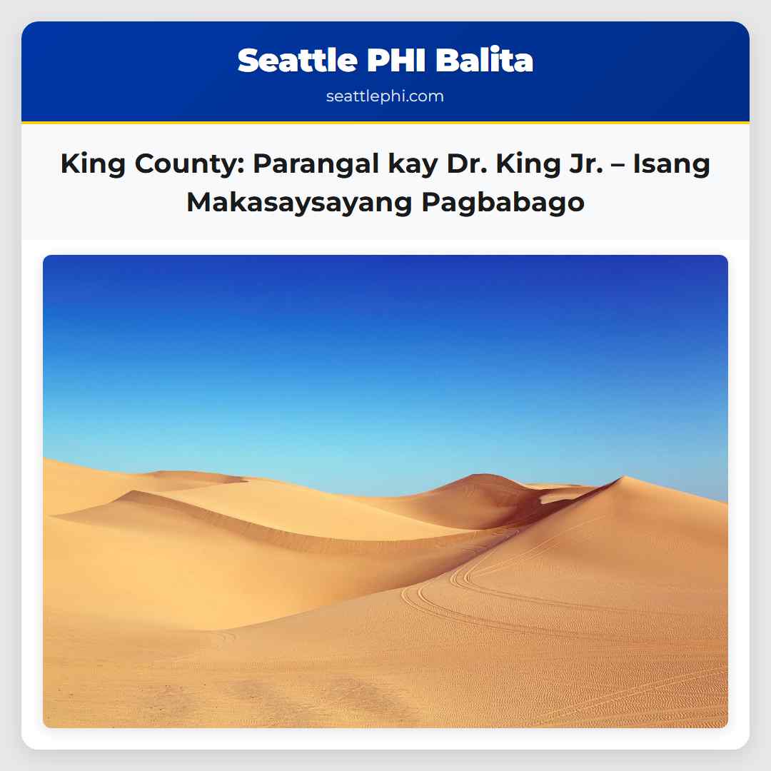 Paggunita sa Pagpapalit ng Pangalan ng King County Isang Parangal kay Dr. Martin Luther King Jr.