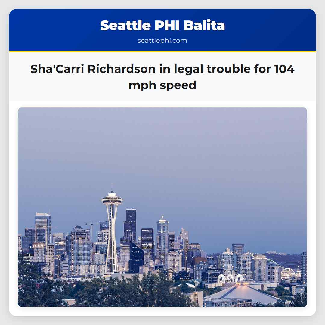 Sha'Carri Richardson in legal trouble for 104 mph