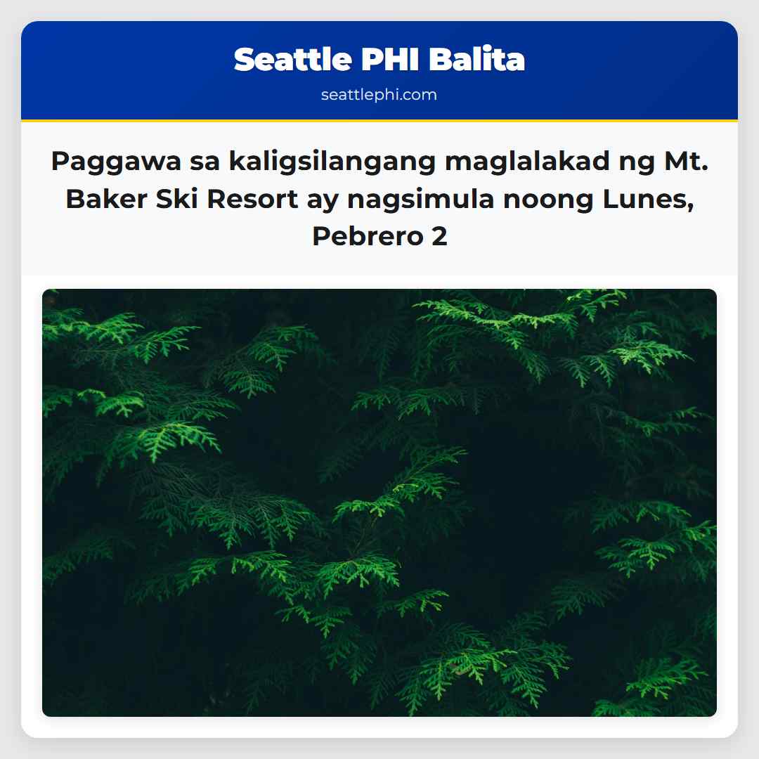 Paggawa sa kaligsilangang maglalakad ng Mt. Baker