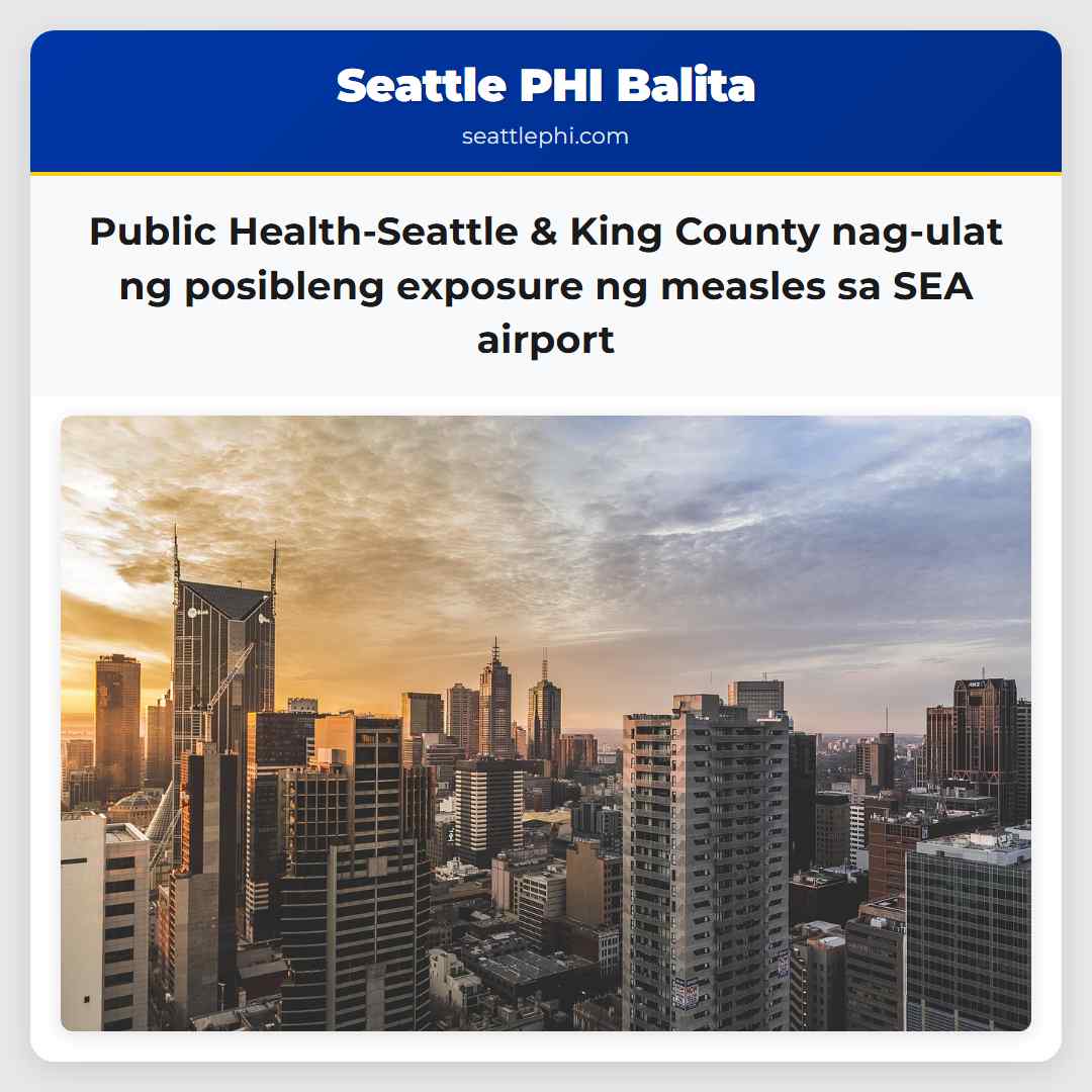 Public Health-Seattle & King County nag-ulat ng