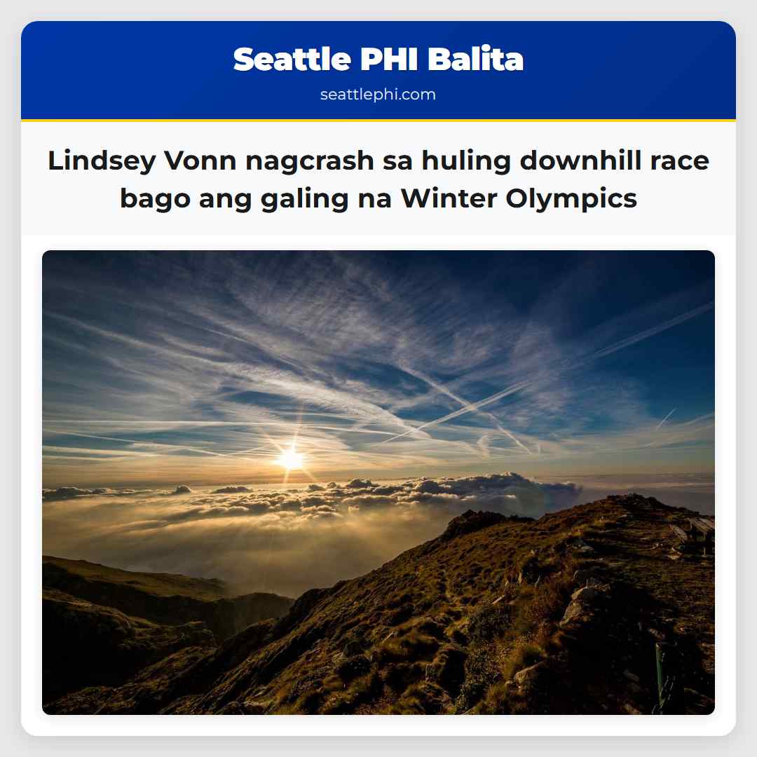 Lindsey Vonn nagcrash sa huling downhill race