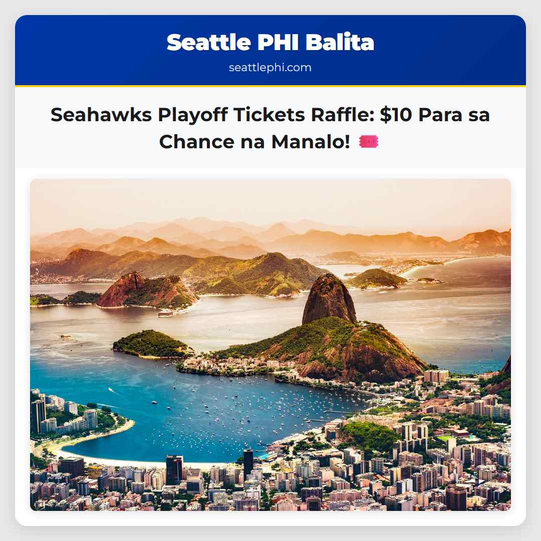 Seahawks Playoff Tickets Raffle: $10 Para sa