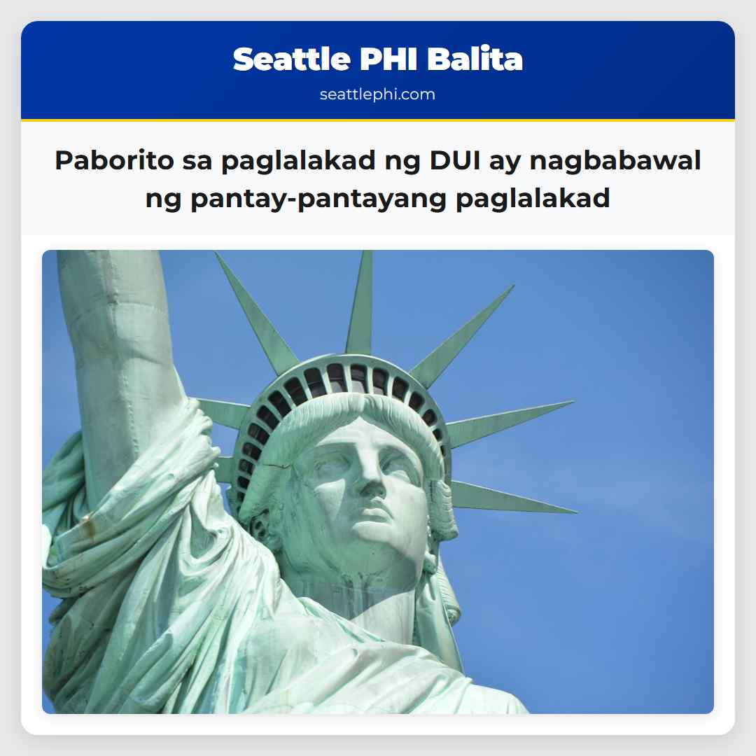 Paborito sa paglalakad ng DUI ay nagbabawal ng