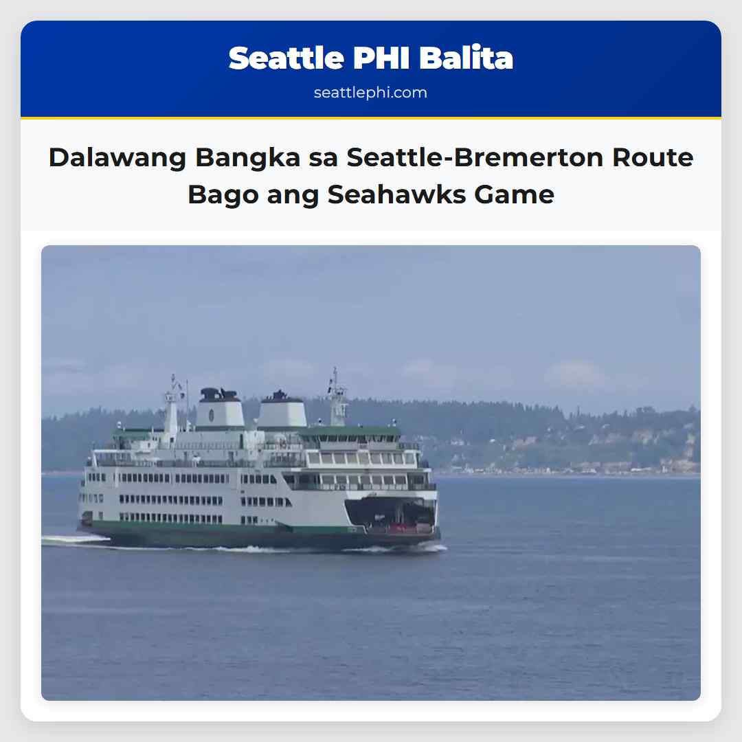 Dalawang Bangka sa Seattle-Bremerton Route Bago