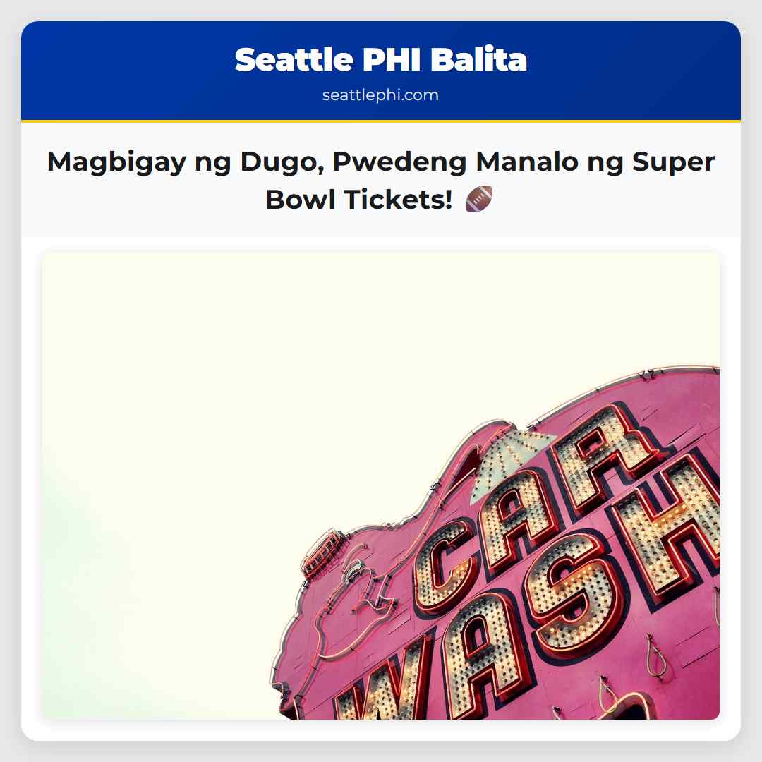 Magbigay ng Dugo, Pwedeng Manalo ng Super Bowl