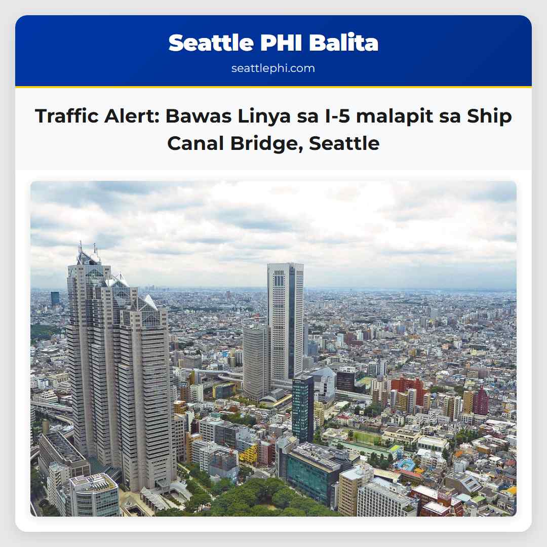 Pagbabago sa mga Linya ng Southbound I-5 Malapit sa Ship Canal Bridge sa Seattle