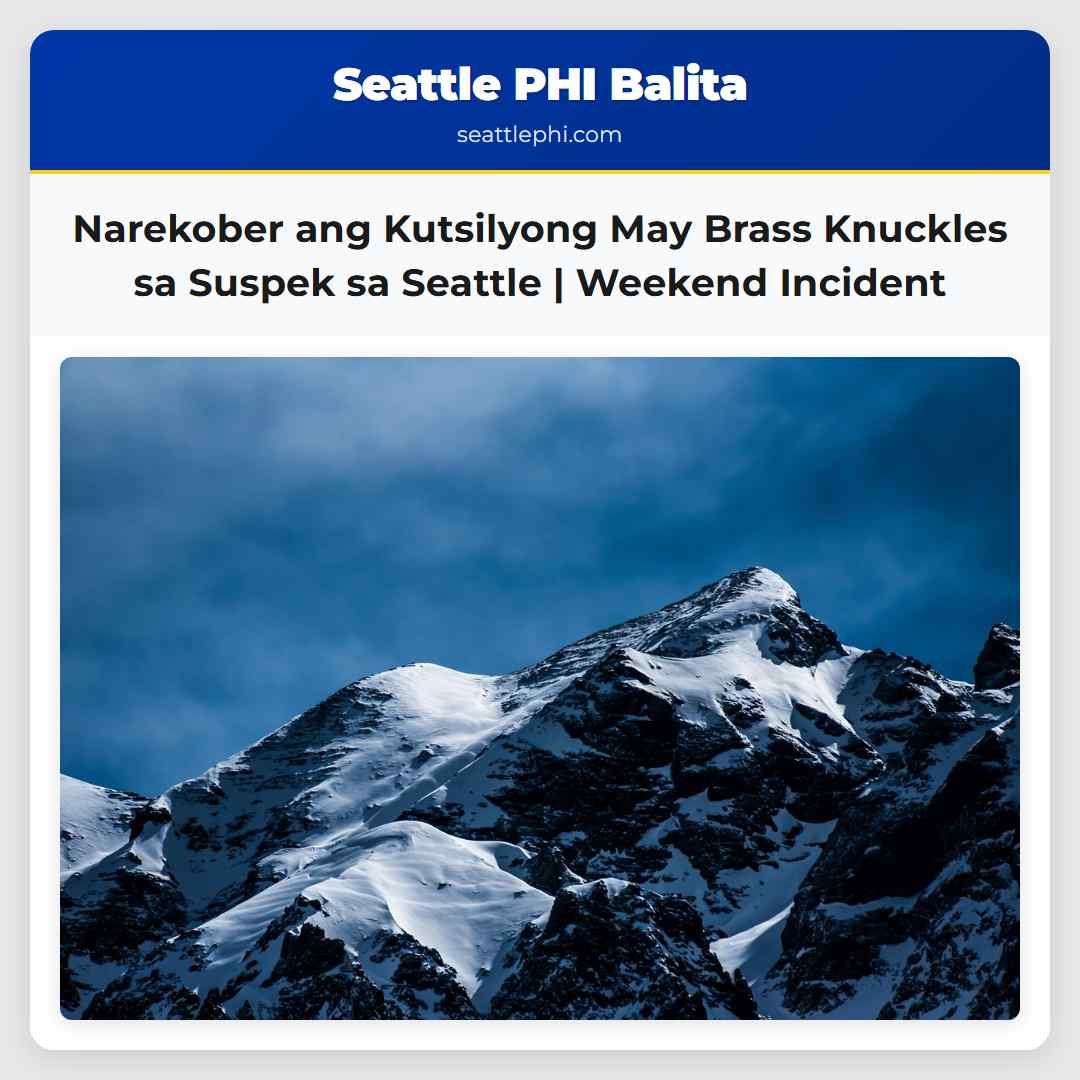 Narekober ang Kutsilyong May Brass Knuckles sa