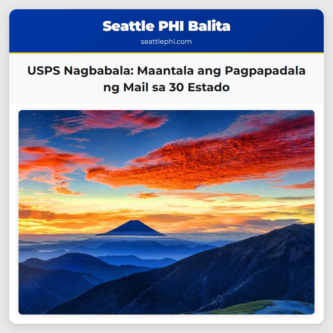 USPS Nagbabala: Maantala ang Pagpapadala ng Mail