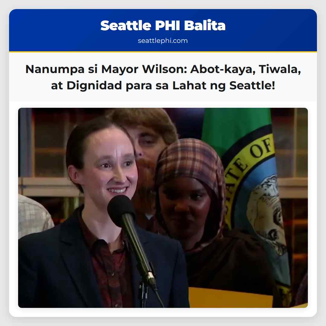 Nanumpa si Mayor Wilson: Abot-kaya, Tiwala, at