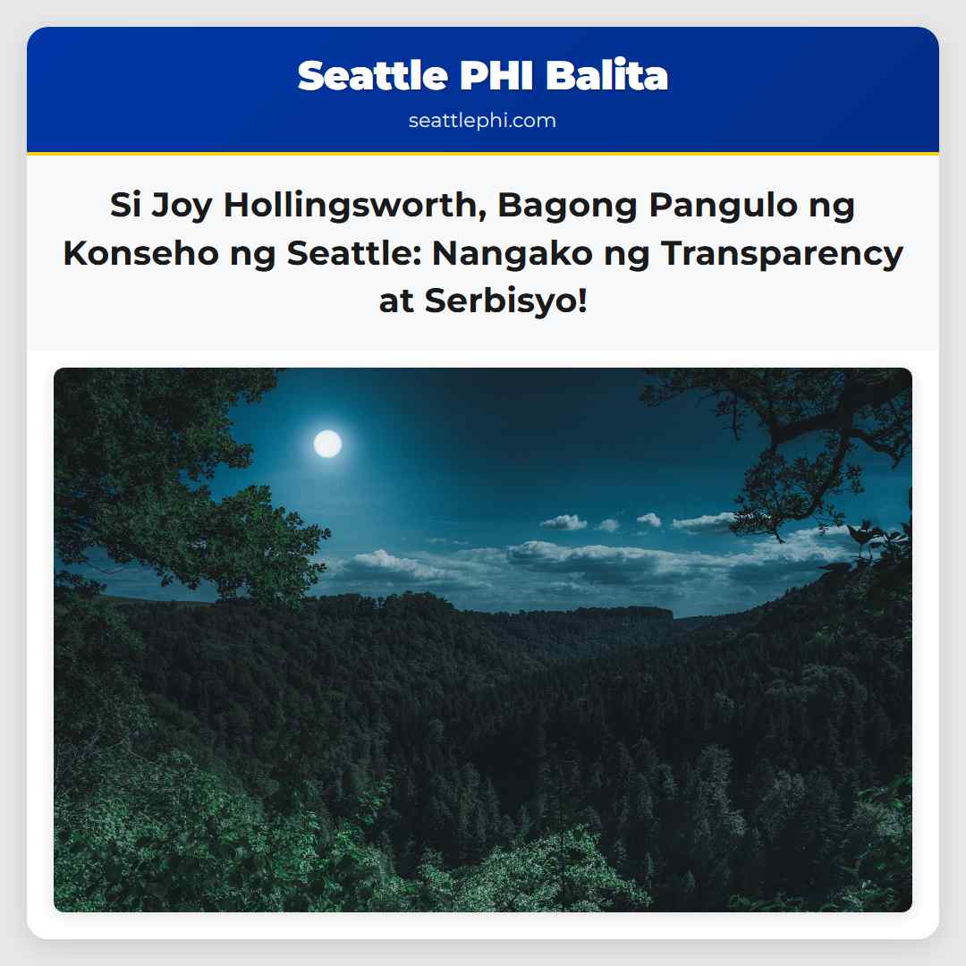 Si Joy Hollingsworth, Bagong Pangulo ng Konseho