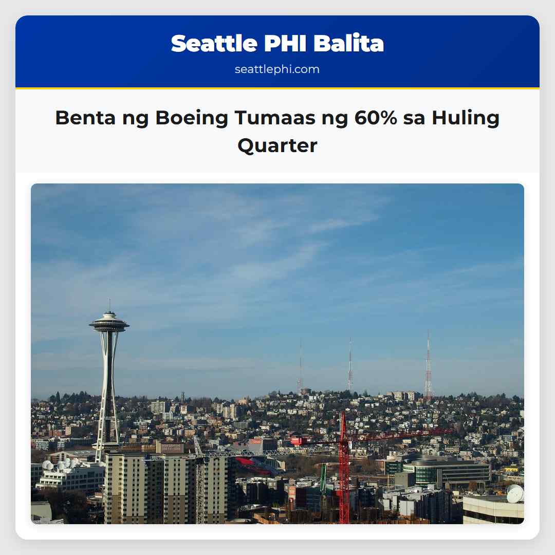 Benta ng Boeing Tumaas ng 60% sa Huling Quarter