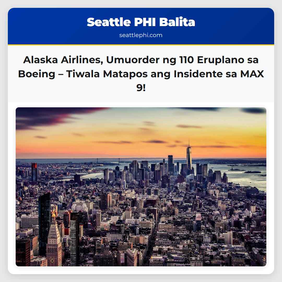 Alaska Airlines, Umuorder ng 110 Eruplano sa