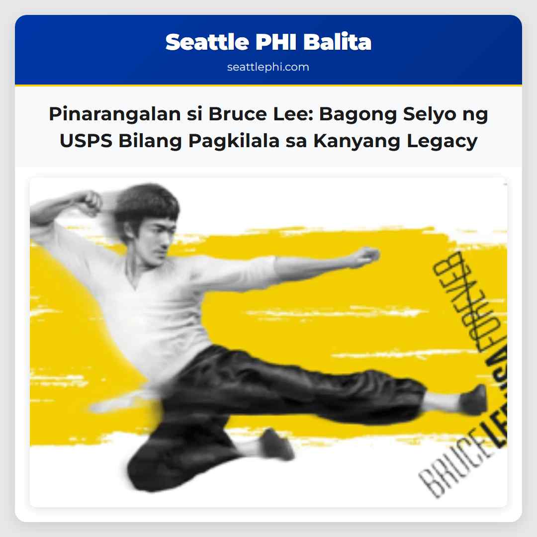 Pinarangalan si Bruce Lee: Bagong Selyo ng USPS