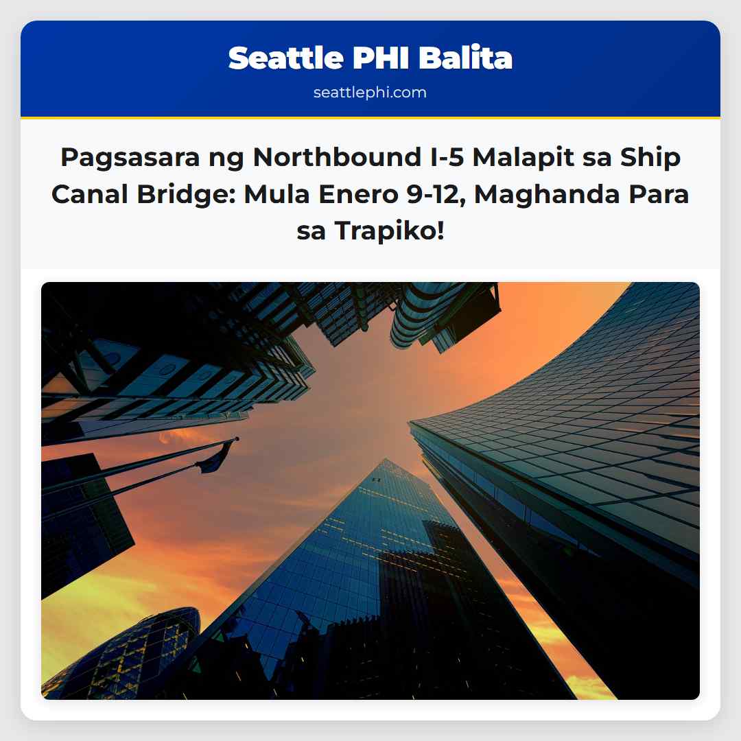 Pagsasara ng Northbound I-5 Malapit sa Ship Canal