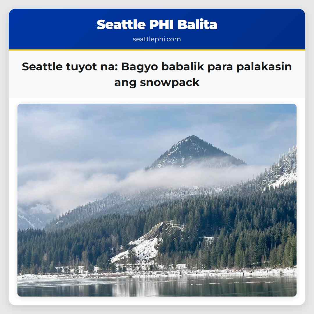 Seattle tuyot na: Bagyo babalik para palakasin