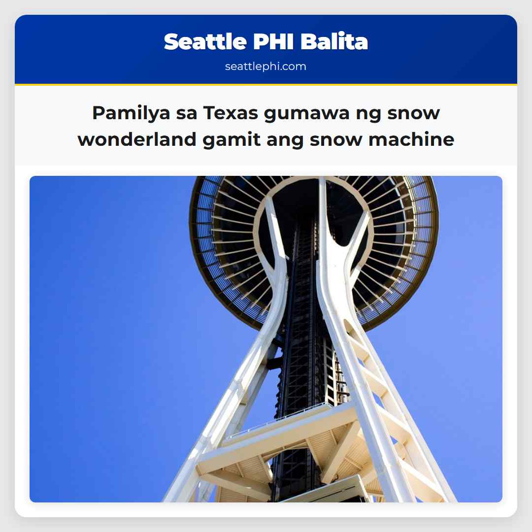 Pamilya sa Texas gumawa ng snow wonderland gamit