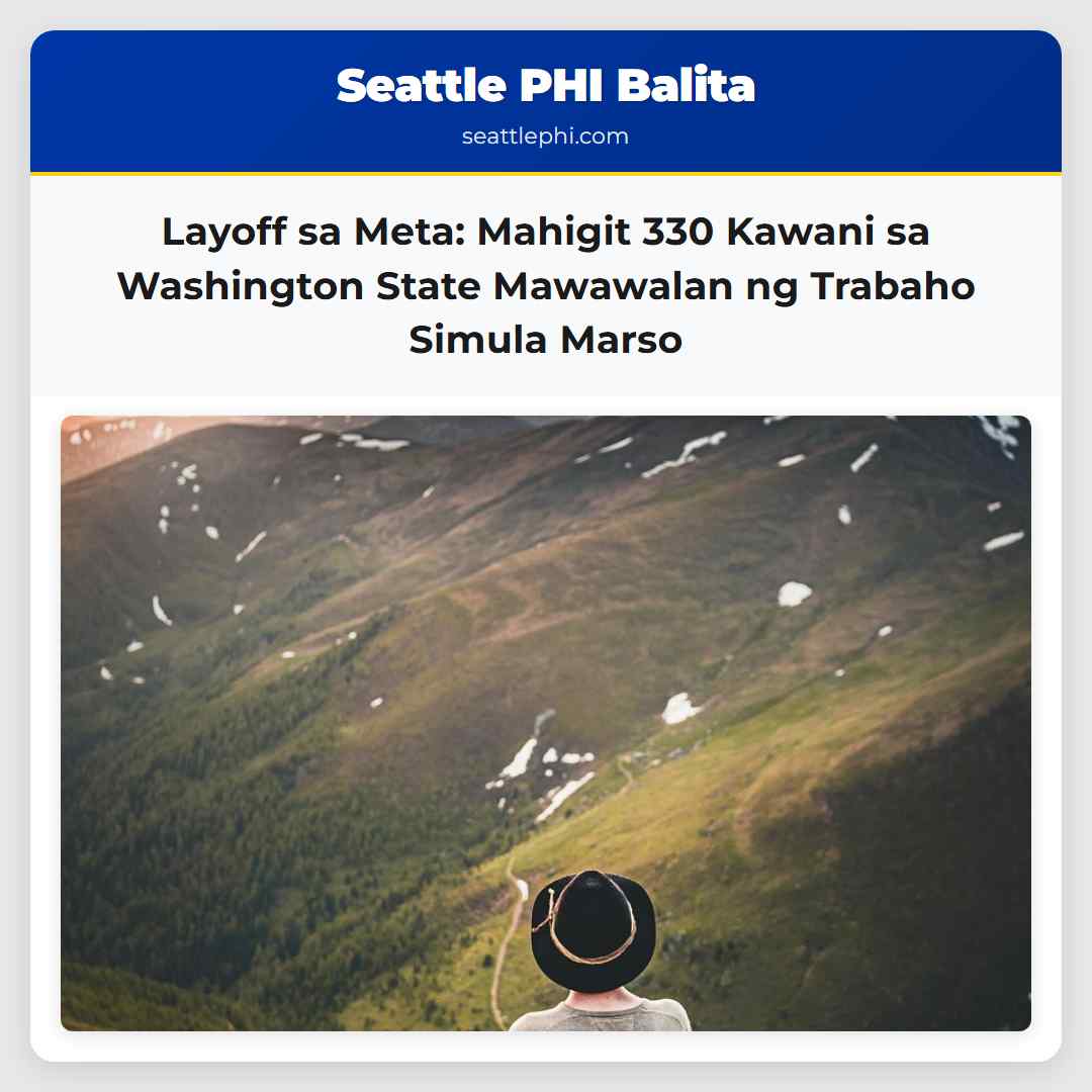 Layoff sa Meta: Mahigit 330 Kawani sa Washington
