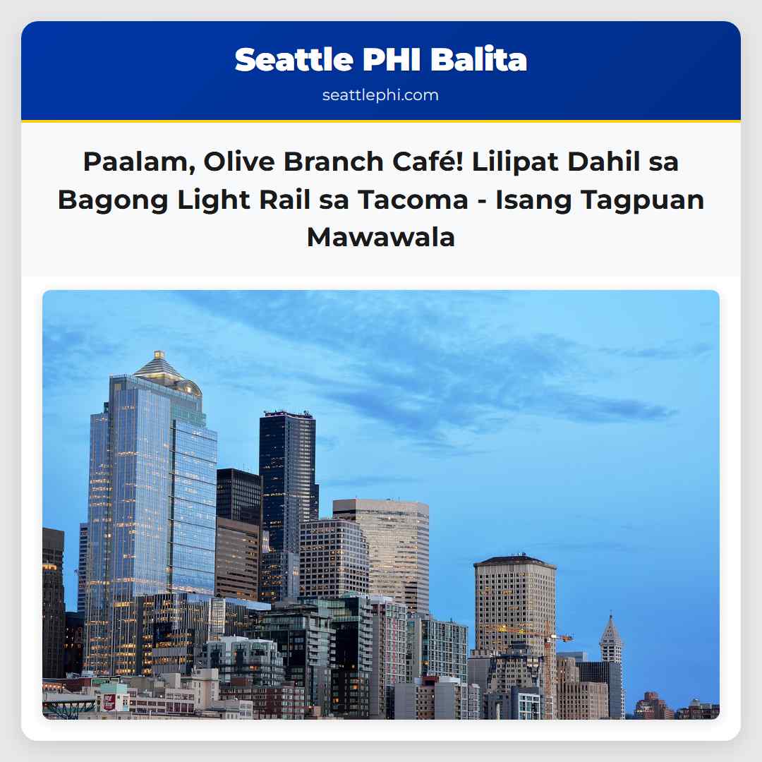 Paalam, Olive Branch Café! Lilipat Dahil sa