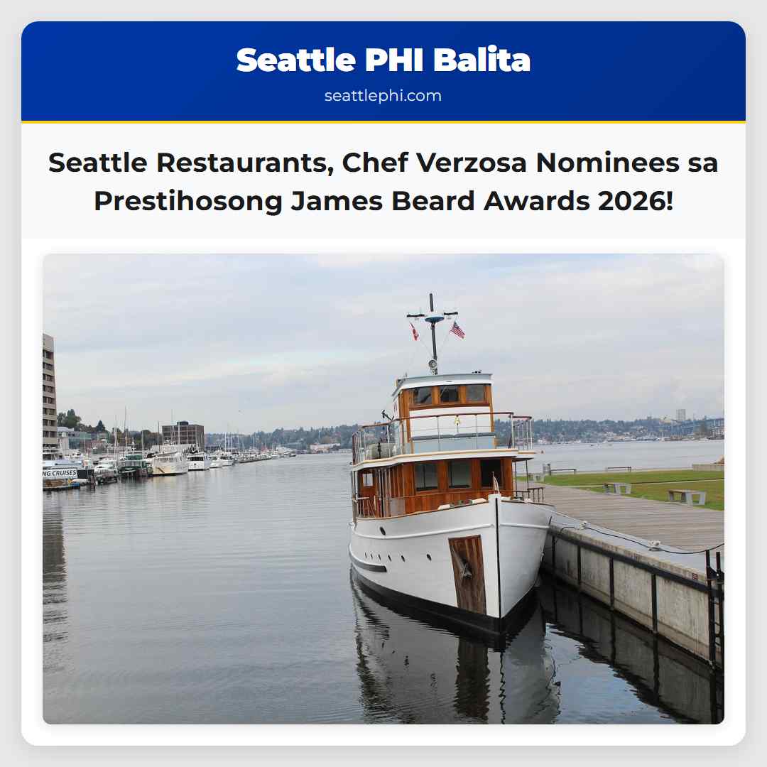 Seattle Restaurants, Chef Verzosa Nominees sa