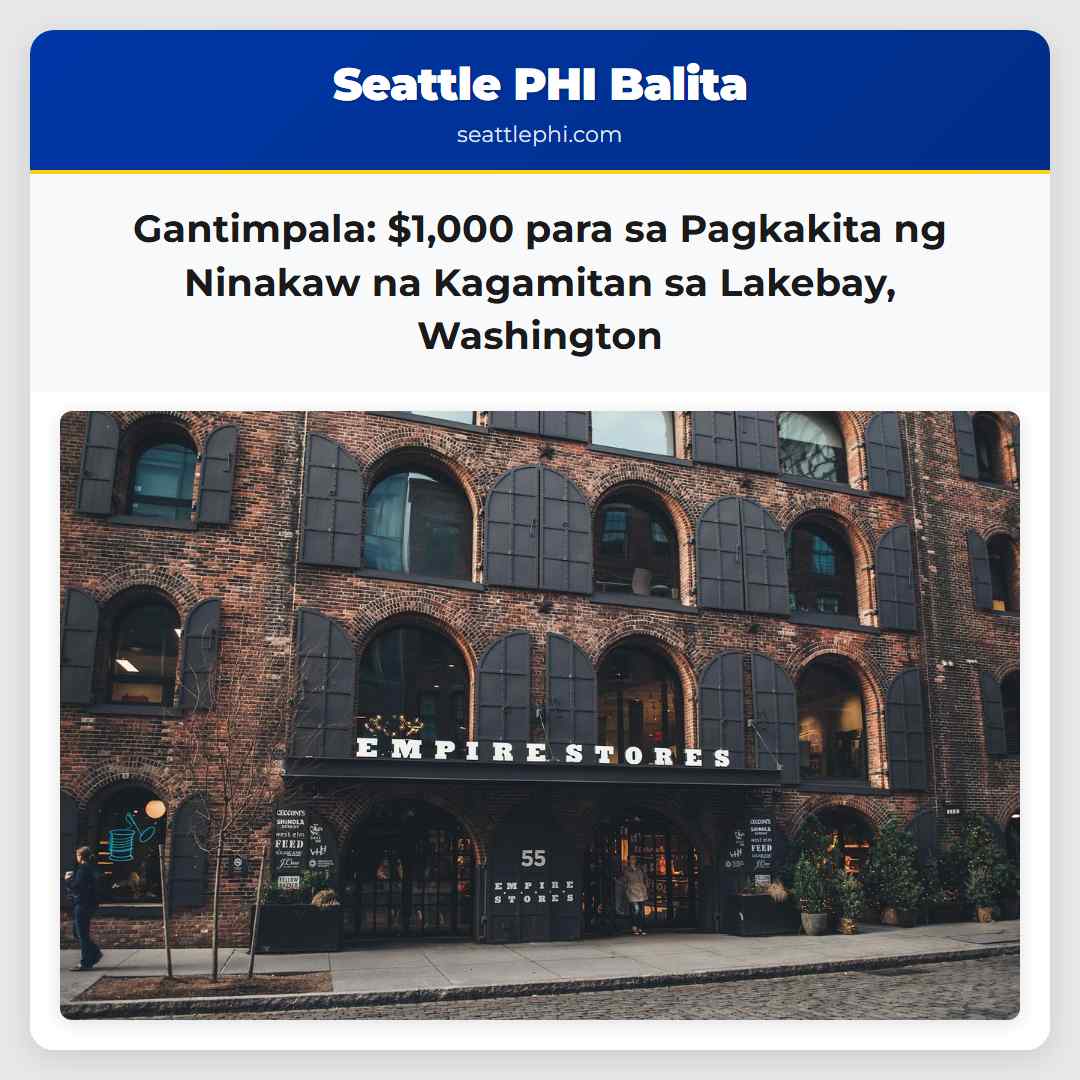 Gantimpala: $1,000 para sa Pagkakita ng Ninakaw