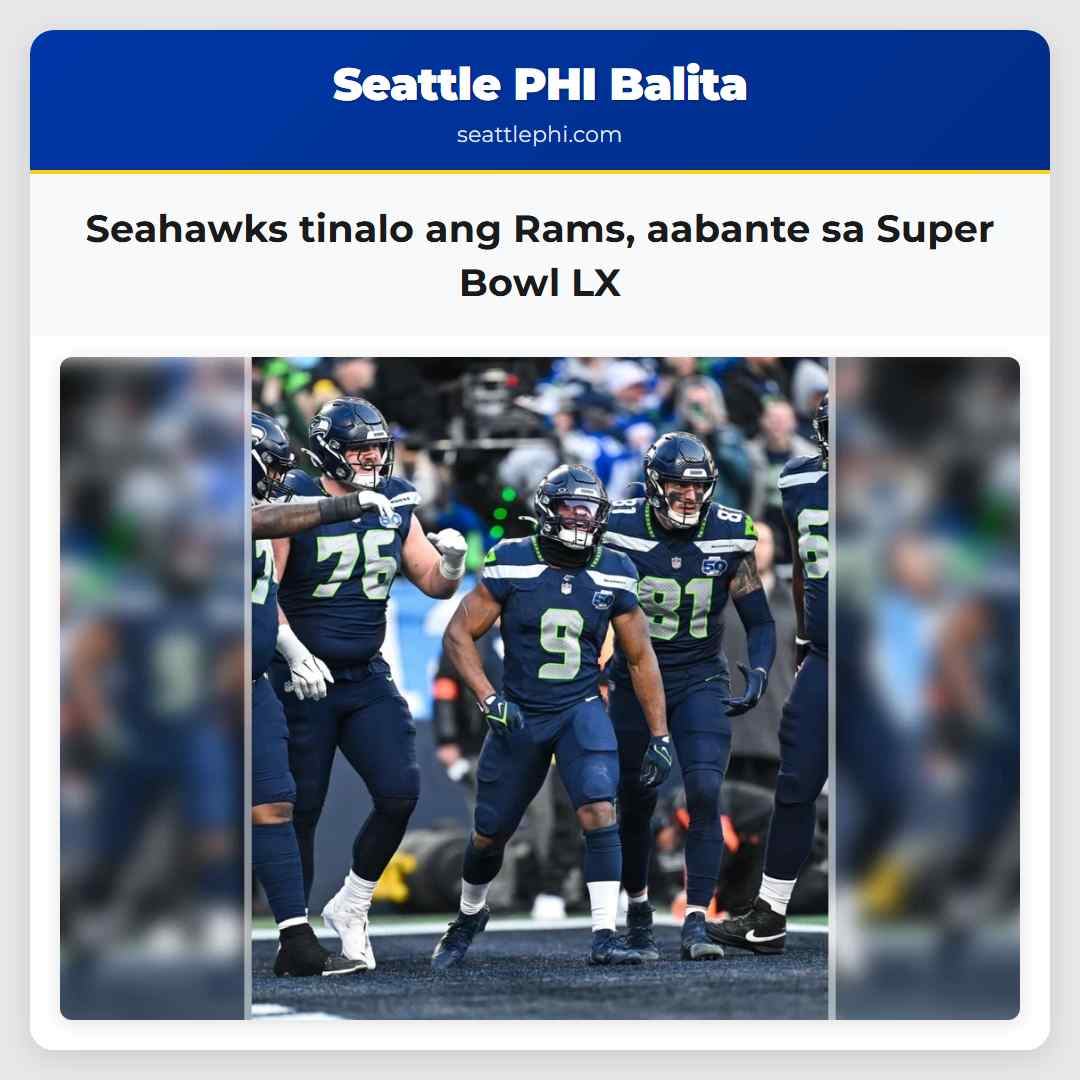Seahawks tinalo ang Rams, aabante sa Super Bowl LX