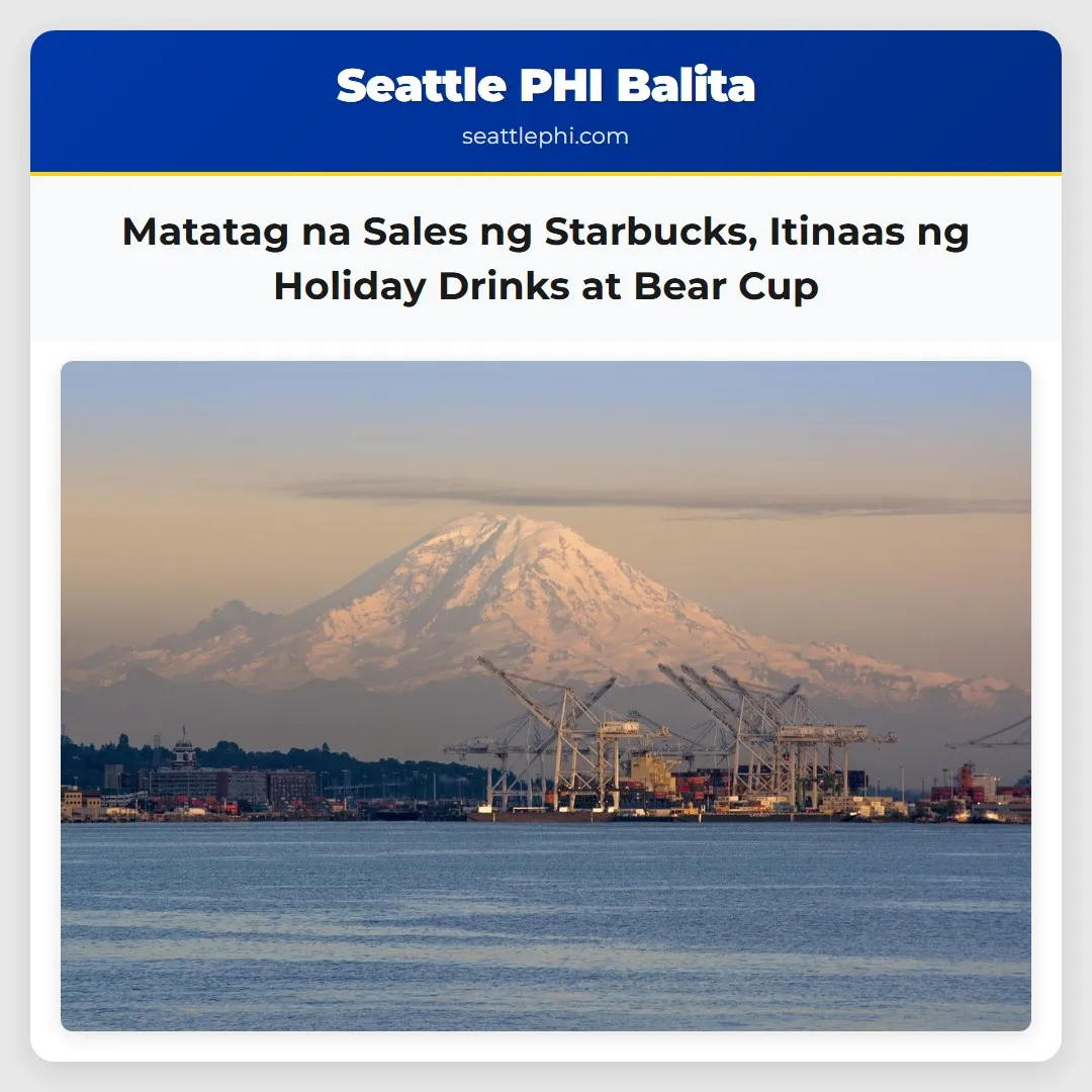 Matatag na Sales ng Starbucks, Itinaas ng Holiday