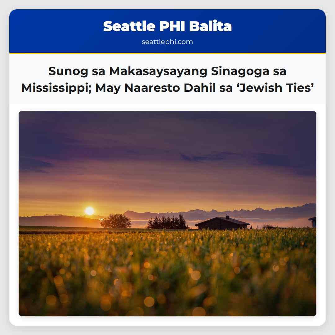 Sunog sa Makasaysayang Sinagoga sa Mississippi;