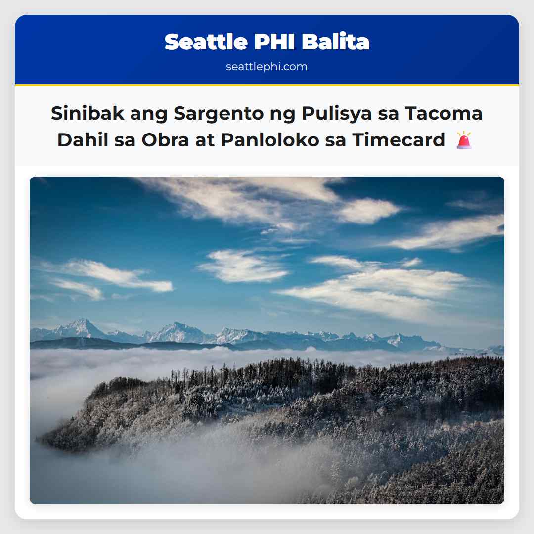 Sinibak ang Sargento ng Pulisya sa Tacoma Dahil