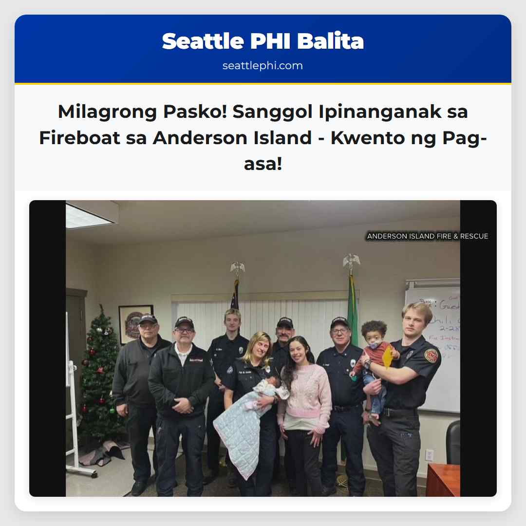 Milagrong Pasko! Sanggol Ipinanganak sa Fireboat