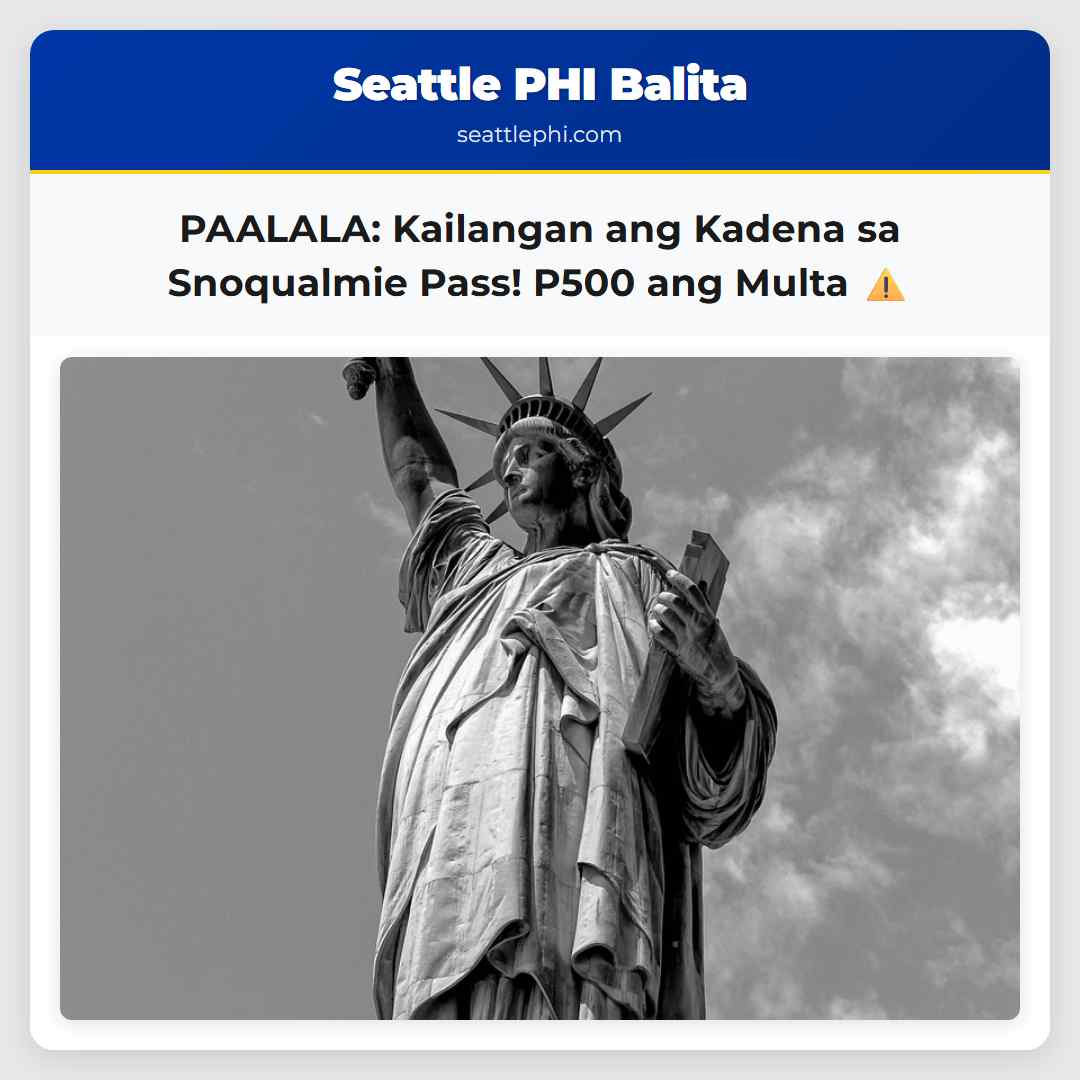 PAALALA: Kailangan ang Kadena sa Snoqualmie Pass!