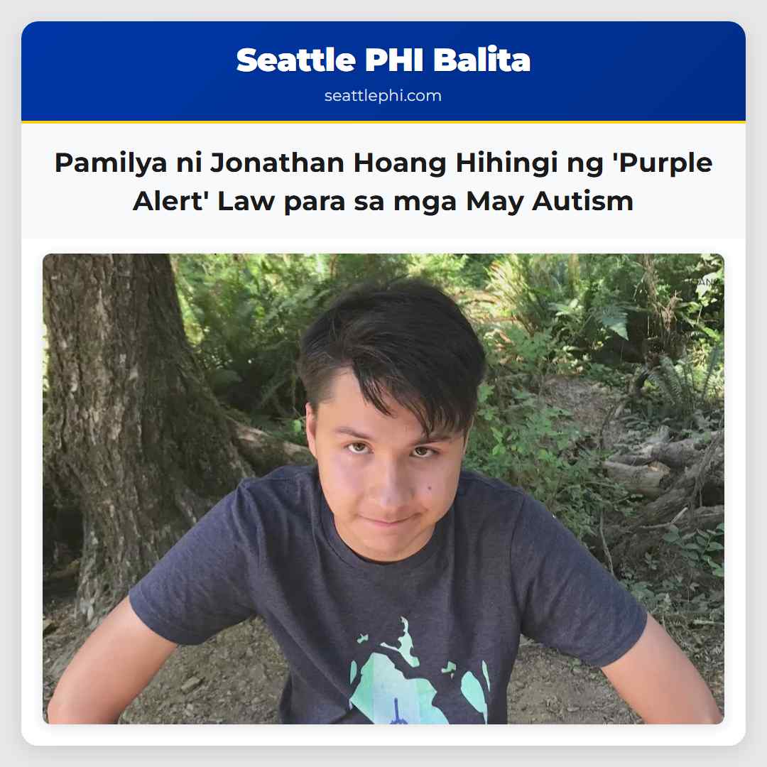 Pamilya ni Lalaking Autistik na Nawala Hihiling sa mga Mambabatas para sa Purple Alert Law