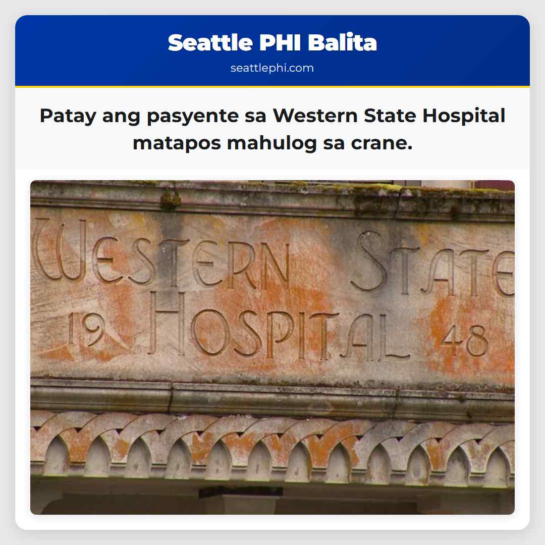 Patay ang pasyente sa Western State Hospital