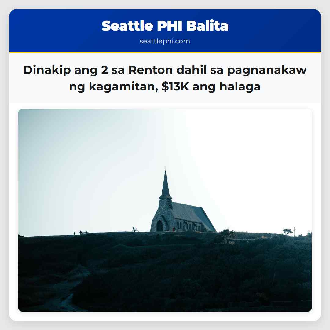 Dinakip ang 2 sa Renton dahil sa pagnanakaw ng