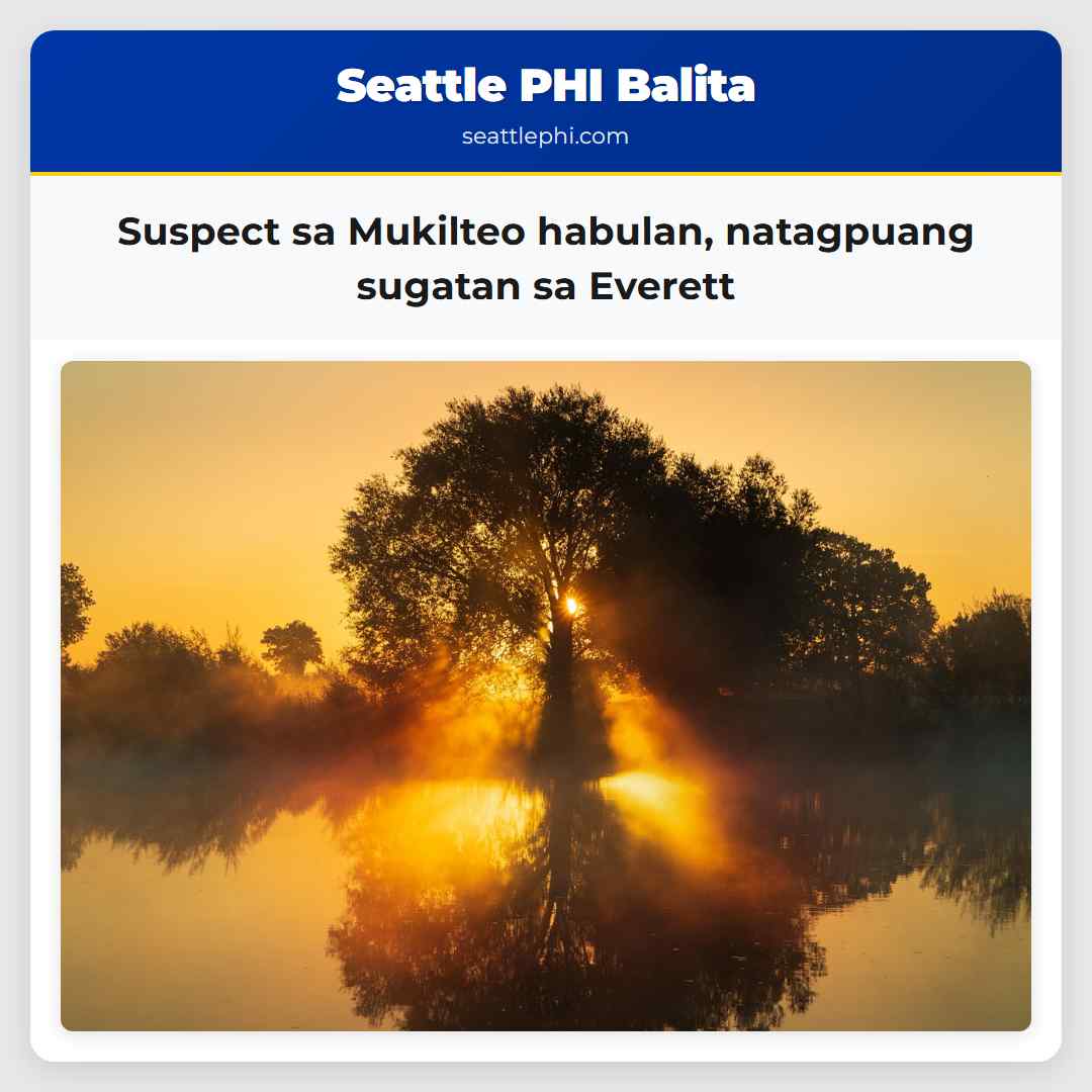 Suspect sa Mukilteo habulan, natagpuang sugatan