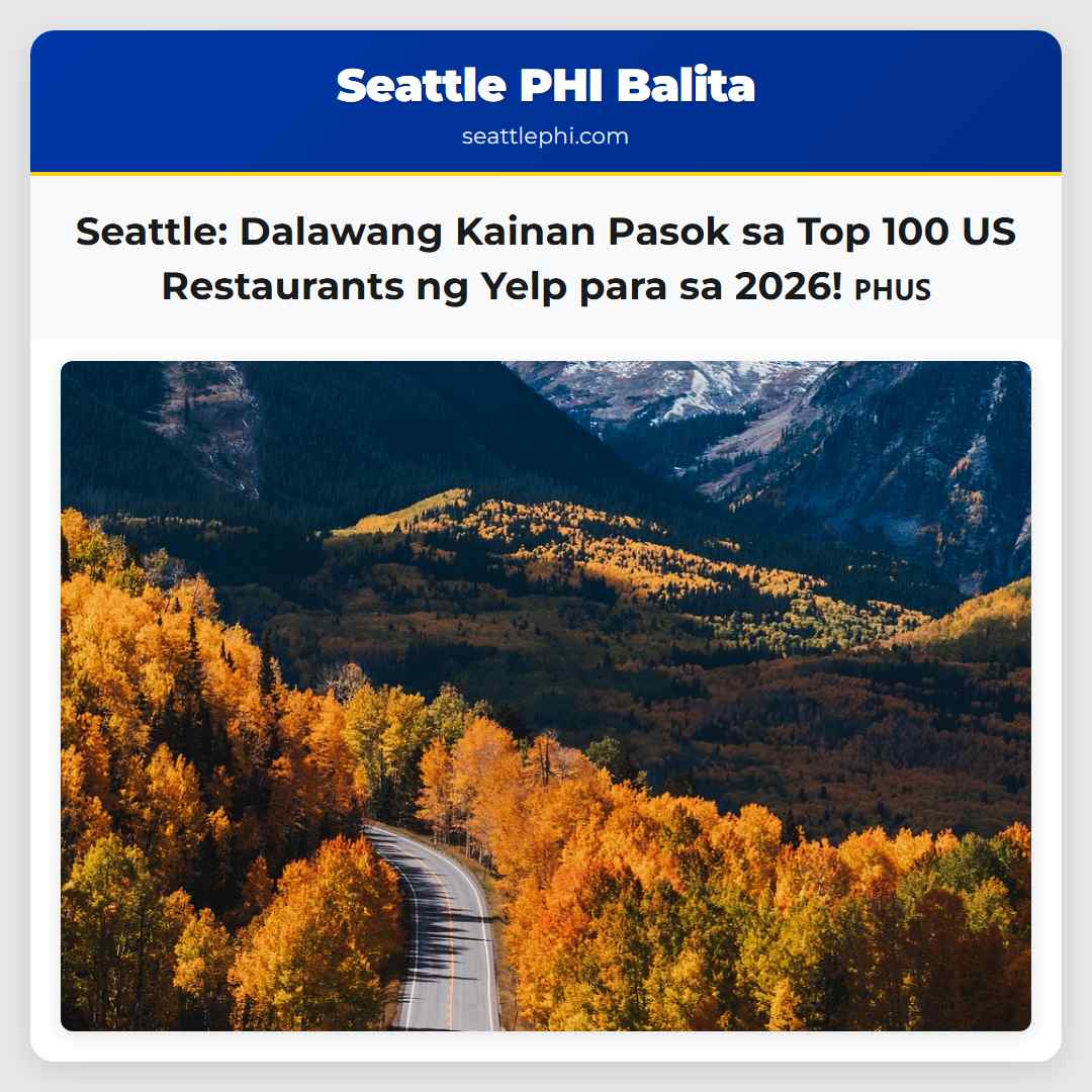 Seattle: Dalawang Kainan Pasok sa Top 100 US