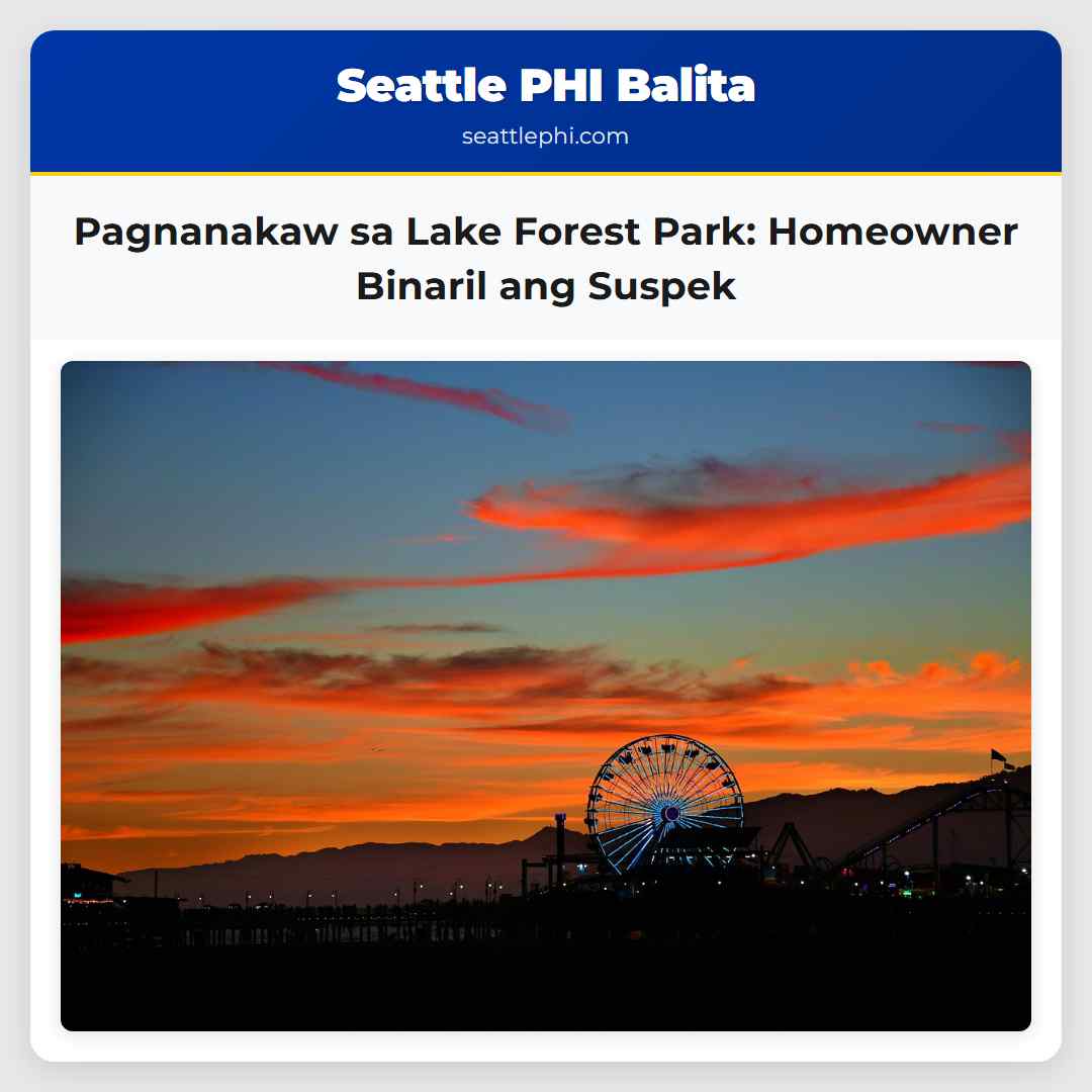 Pagnanakaw sa Lake Forest Park: Homeowner Binaril